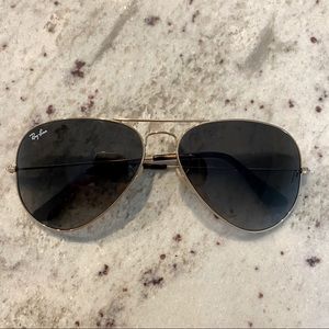 Ray Ban Gold Aviator Sunglasses